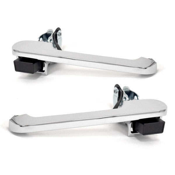 eClassics 1980-1996 Ford F-350 Pickup Truck Outside Door Handle Chrome Pair