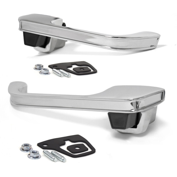 eClassics 1979-1986, 1988-1991 GMC C2500 Pickup Truck, 1988-1991 Chevrolet C2500 Pickup Truck Outside Door Handle Chrome Pair