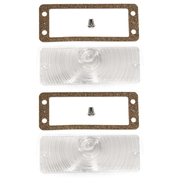 eClassics 1971-1973 International Harvester 1310 Pickup Truck Turn Signal Parking Light Lens Kit Clear Pair
