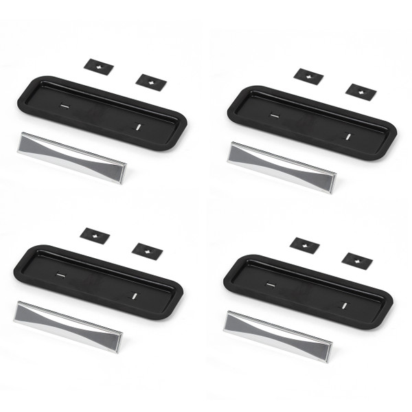 eClassics 1967 Ford Mustang Seat Emblem Trim Deluxe Interior 4pc Set For Four Seats
