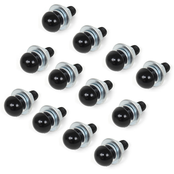 eClassics 1960-1972 Chevrolet C30 Pickup Truck Bumper Bolt Black SET 12-Bolts For Front And Rear