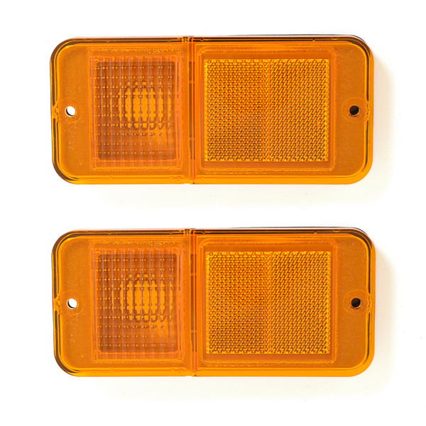 eClassics 1968-1972 GMC C25/C2500 Suburban Side Marker Lens Amber Without Trim PAIR