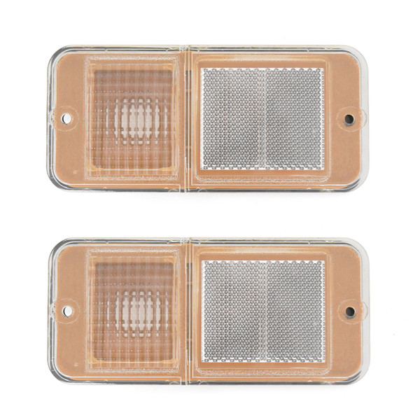 eClassics 1968-1972 Chevrolet K10 Pickup Truck Side Marker Lens Clear Without Trim PAIR