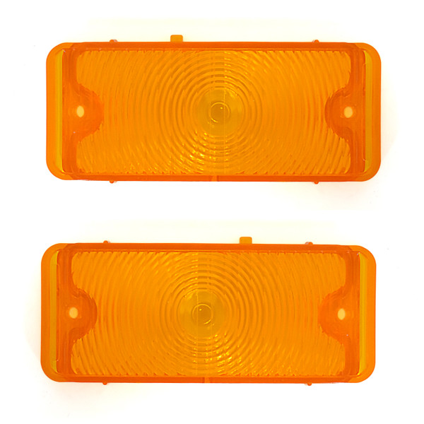 eClassics 1967-1968 Chevrolet K10 Pickup Truck Parking Light Lens Amber Pair