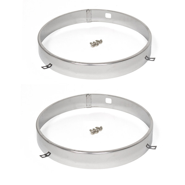 eClassics 1969-1974 Chevrolet Nova Headlight Retaining Ring 7 Inch Diameter, 1 Inch Wide PAIR