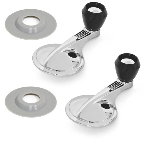 eClassics 1959-1964 Chevrolet Biscayne Vent Window Handle Chrome With Black Knob PAIR