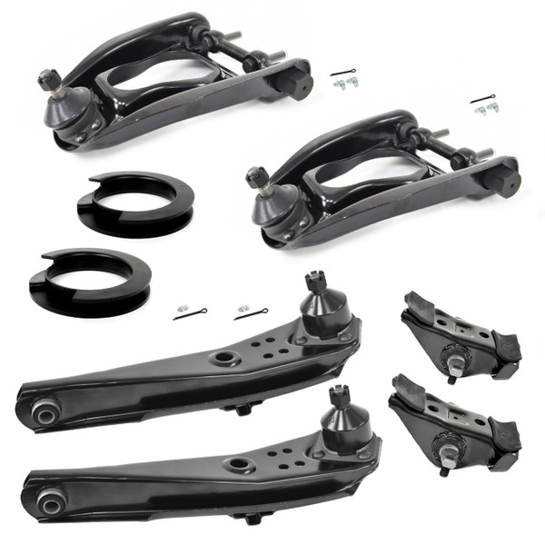 eClassics 1963-1965 Mercury Comet Upper & Lower Control Arm Set With Coil Spring Mounting Kit