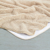 Soft and silky back of sherpa throw.