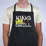 Personalized Apron for "King of the Grill" - Black