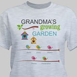Personalized T - Grandma's Growing Garden (Ash Gray)