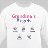 Grandma's angels personalized sweatshirt (White)