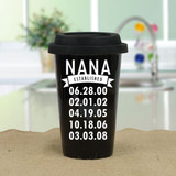 Personalized Travel Mug - When was Grandma Established?