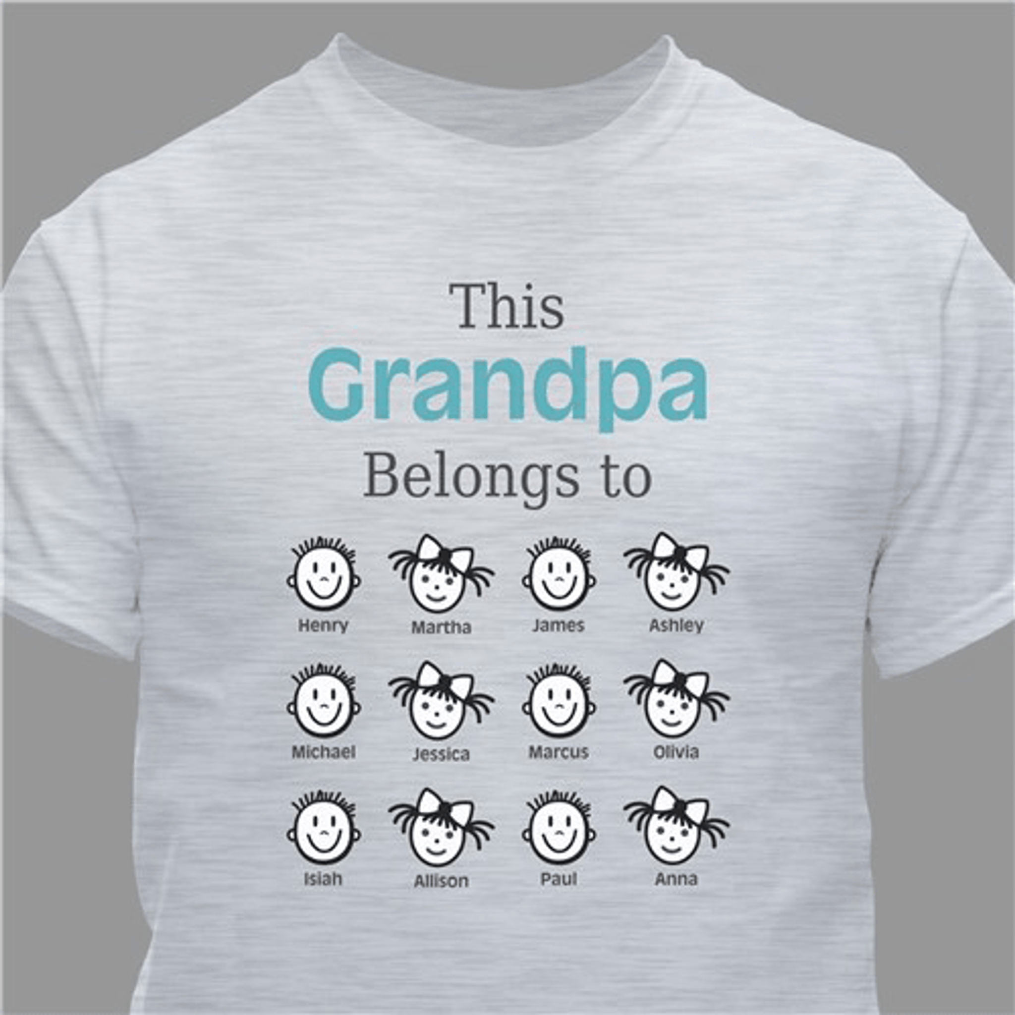 Personalized This Grandpa Belongs to T-Shirt