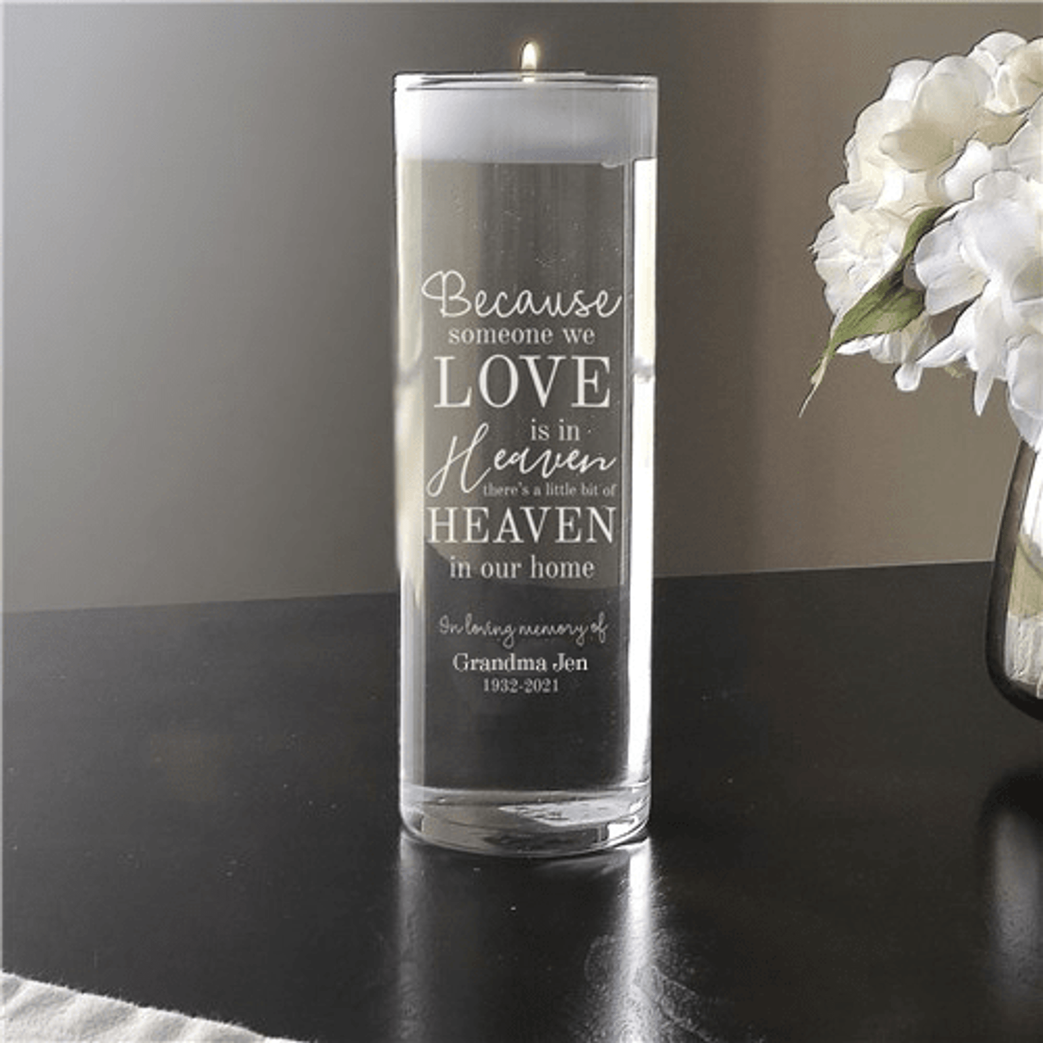 LOVE Personalized Glass Vase