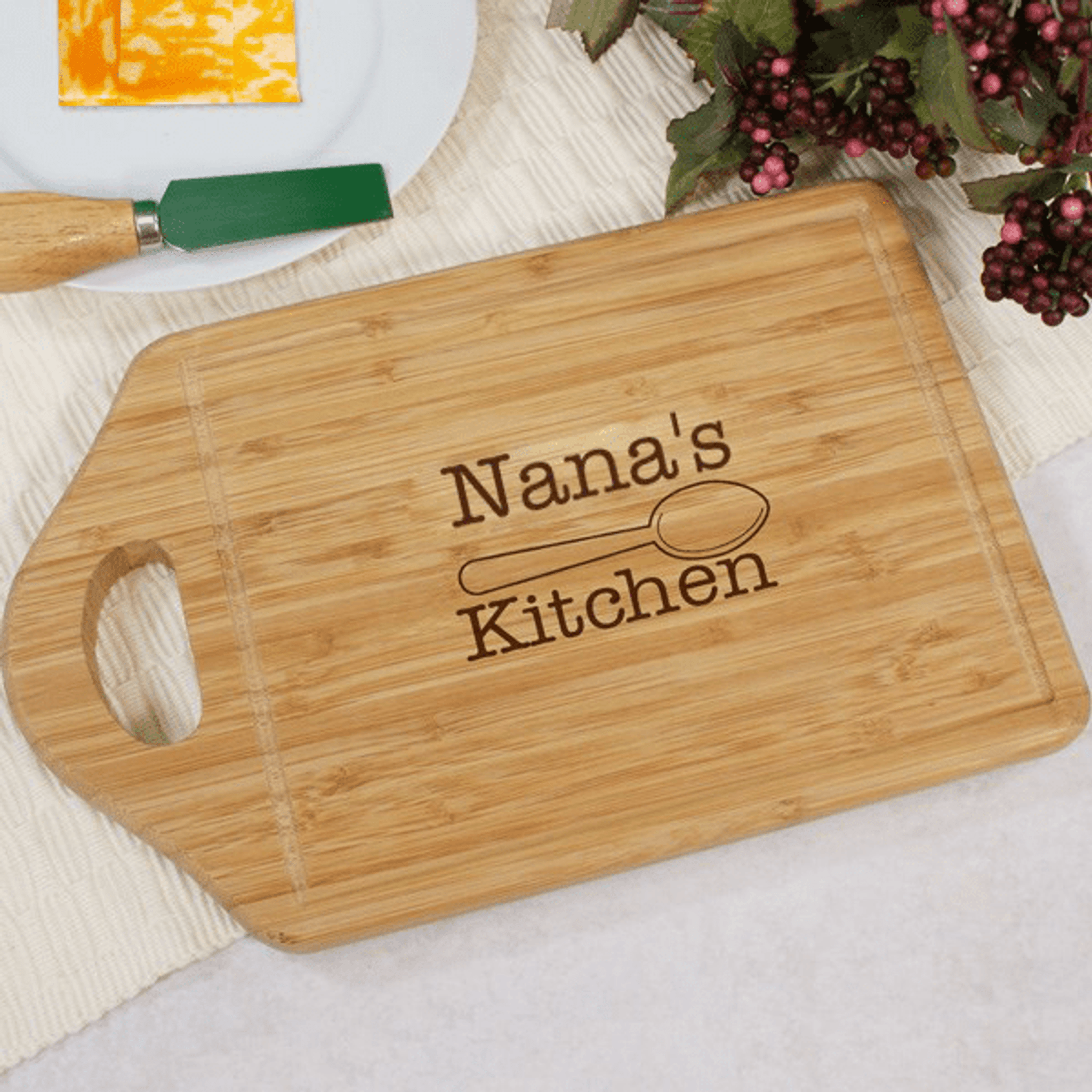 Custom Cutting Board for Grandma's Kitchen, Mom's Kitchen, or other  Personalized Name