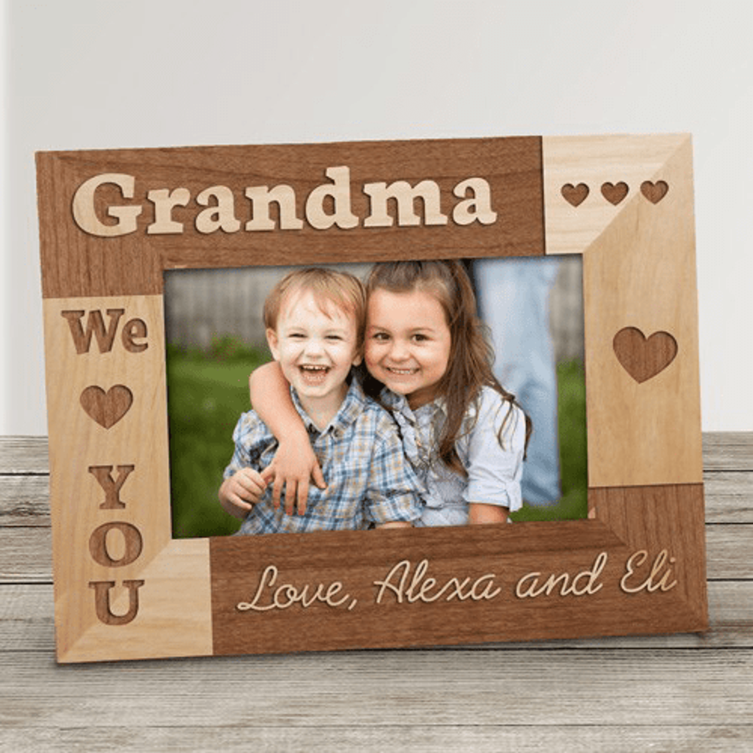 Personalized Grandma Frame - We Love You! - The BananaNana Shoppe