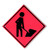 Right Land Closed w/Velcro Over Right Mesh Sign (48 X 48)