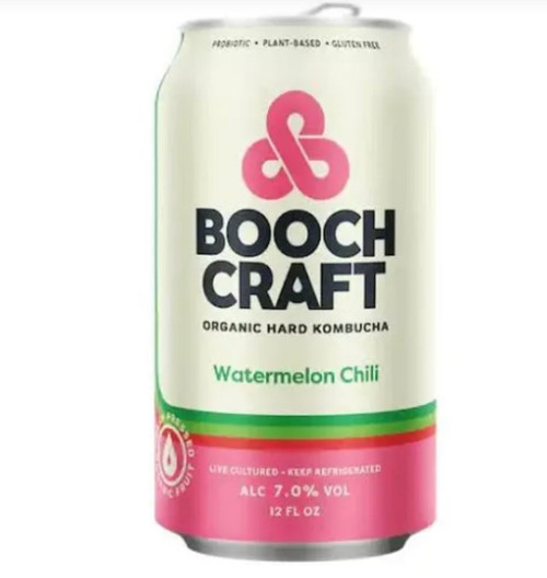 Boochcraft Watermelon Chili Kombucha 6pk-12 oz Can