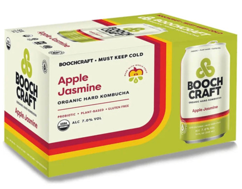 Boochcraft Organic Apple Jasmine Organic Kombucha 6pk-12oz Can