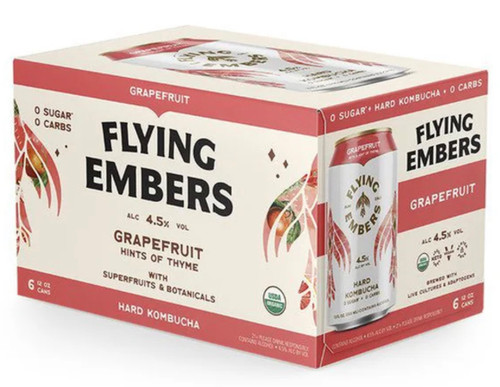 Flying Embers Grapefruit Kombucha 6pk-12oz Can