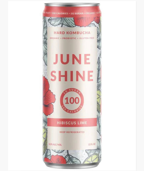 June Shine Hibiscus Lime Kombucha 6pk-12oz Can