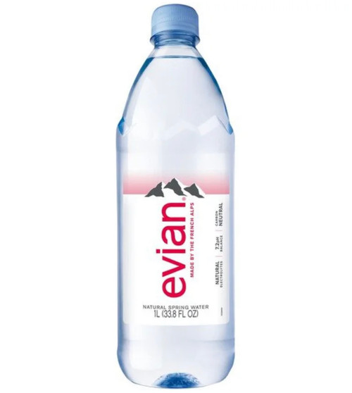 Evian Water 1 Liter Bottle