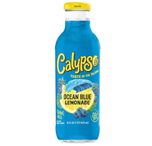 Calypso Lemonade Ocean Blue 1pint Bottle
