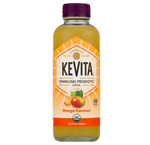 KeVita Mango Coconut Kombucha 15.2 oz Bottle