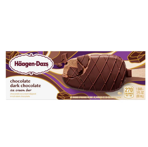 Haagen Dazs Dark Chocolate Ice Cream Bar 3 oz