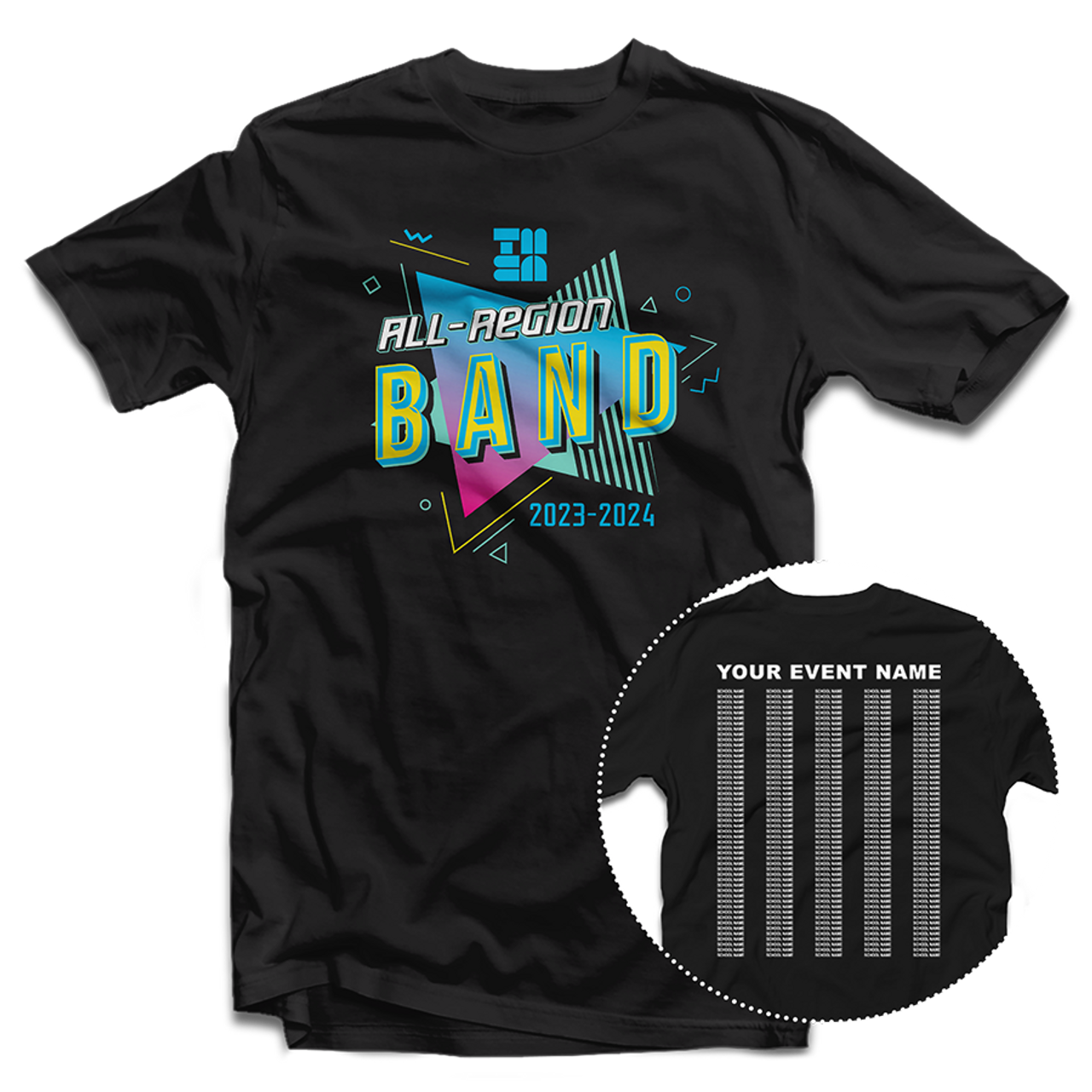 BELLIALEU☆Ribbon logo half tee 2023-2024 TMEA Region Band T-Shirt