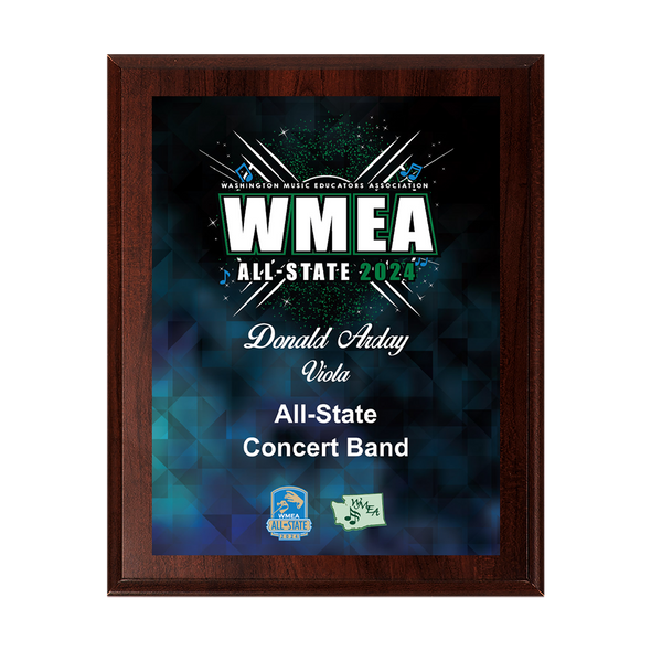 2024 WMEA (Washington) All-State 8x10 Plaque
