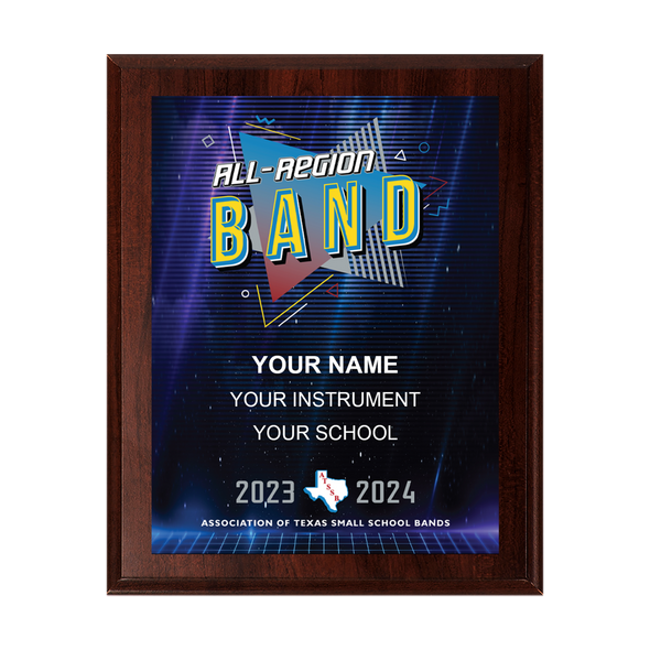 2024 ATSSB Region Band 6x8 Plaque