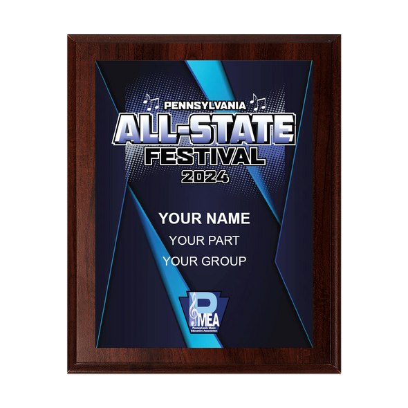 Pre-Order: 2024 PMEA All-State 8x10 Plaque