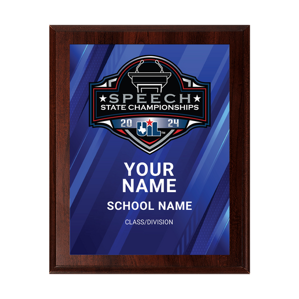 2024 UIL Speech State Championships 8x10 Plaque