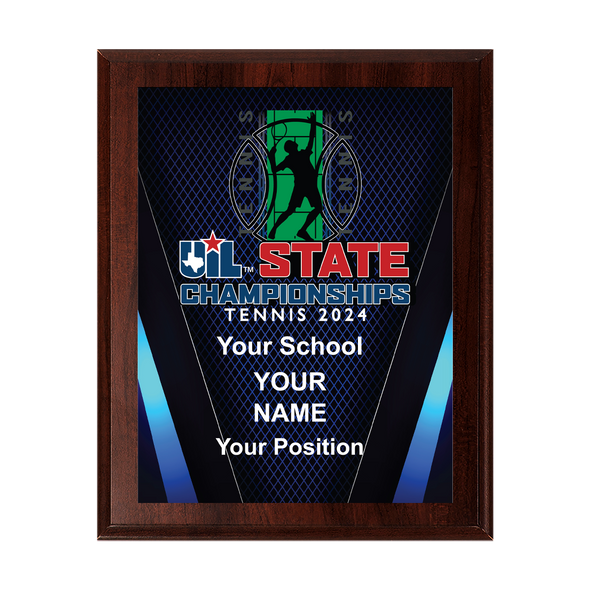 2024 UIL Individual Tennis State Championships 8x10 Plaque