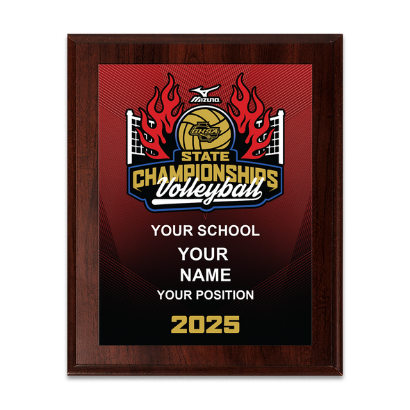 2025 GHSA Volleyball State Championships 8x10 Plaque