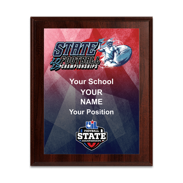 2025 UIL Football State Championships 8x10 Plaque