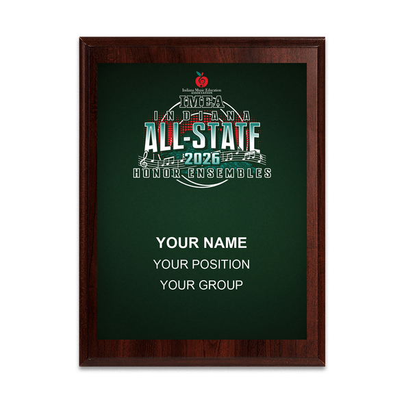 2026 IMEA (Indiana) All-State 8x10 Plaque