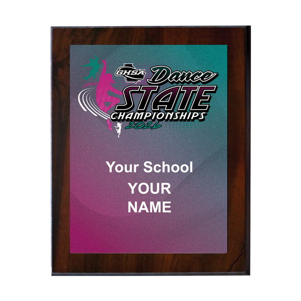 2025 GHSA Dance State Championships 8x10 Plaque