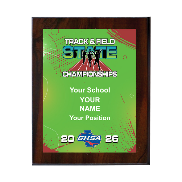 2026 GHSA Track & Field State Championships 8x10 Plaque
