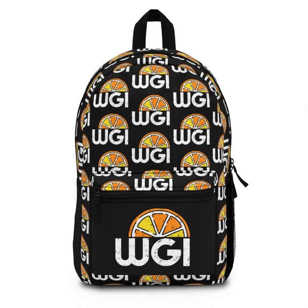 WGI Orange Logo Black Backpack