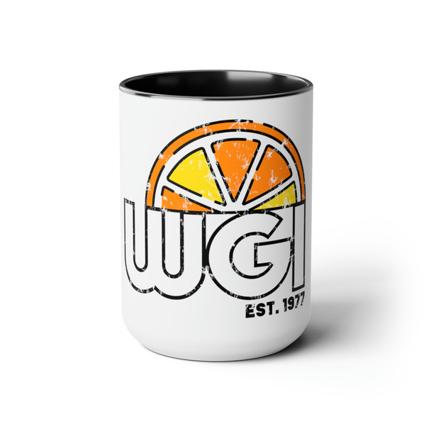 WGI Orange Logo Two-Tone Coffee 15oz Mugs