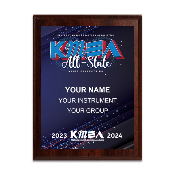 2024 KMEA (Kentucky) All-State 8x10 Plaque