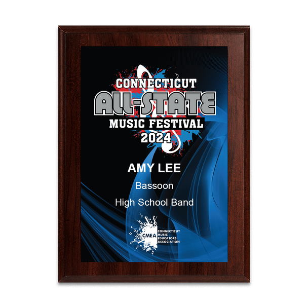 2024 Connecticut All-State  8x10 Plaque