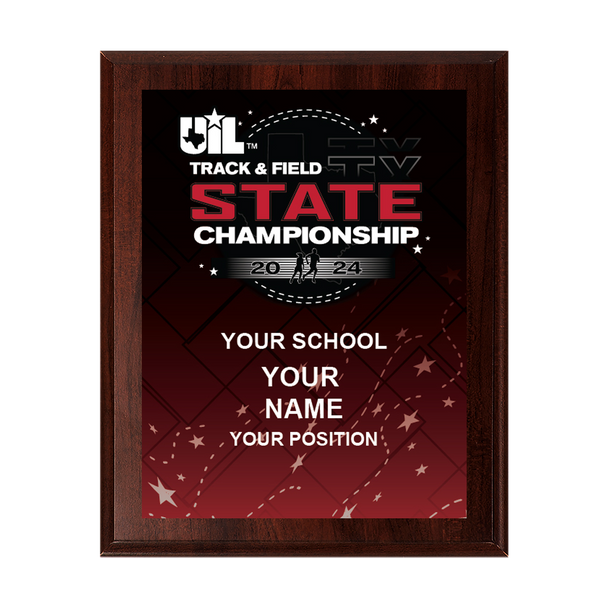 2024 UIL Track & Field State Championships 8x10 Plaque