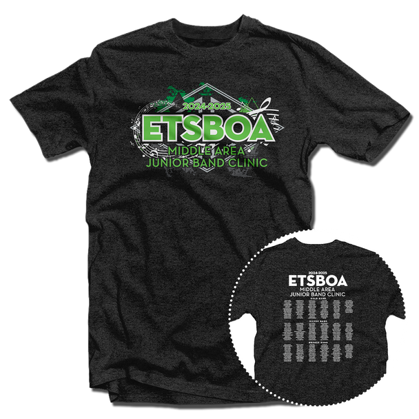 2024-2025 ETSBOA Middle Area Junior Band Clinic T-Shirt