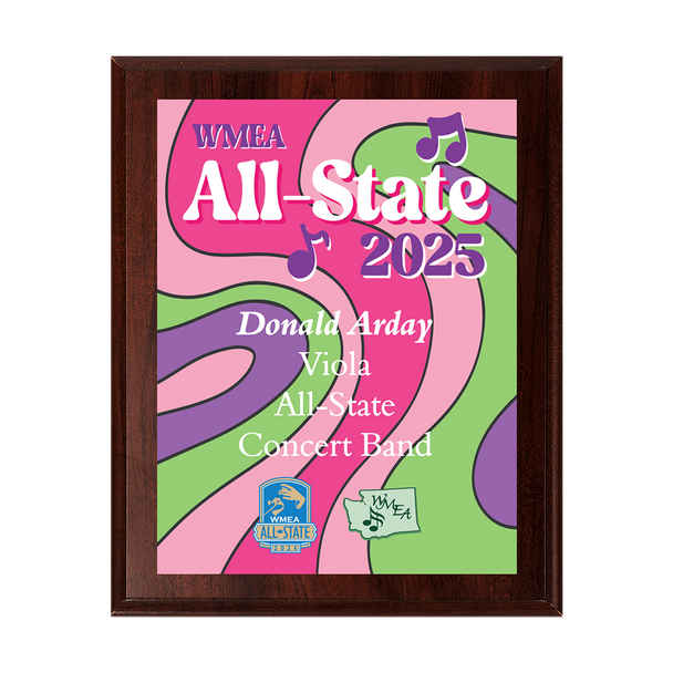 2025 WMEA All-State 8x10 Plaque