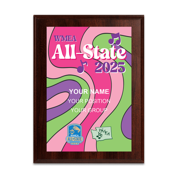 2025 WMEA Junior All-State 6x8 Plaque