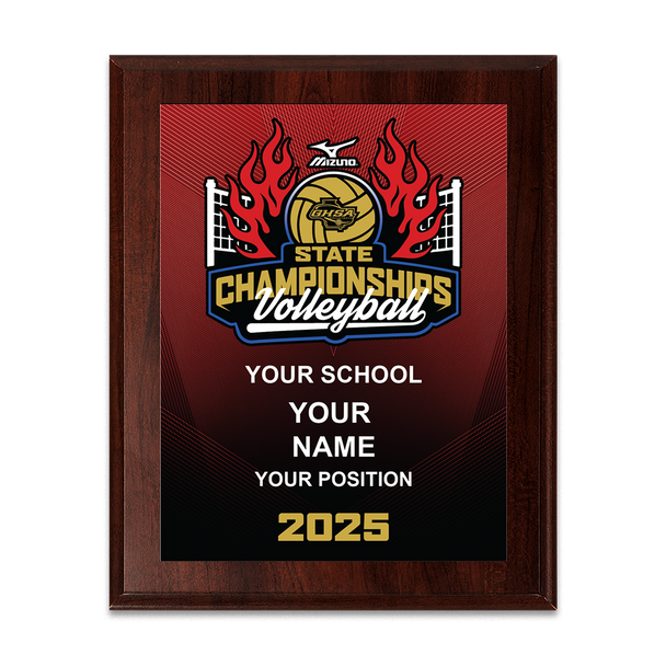 2025 GHSA Volleyball State Championships 8x10 Plaque