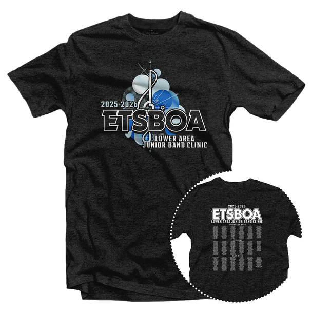 2025-2026 ETSBOA Middle Area Junior Band Clinic T-Shirt